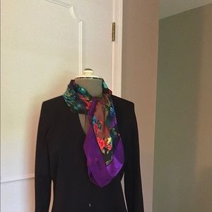Silk floral scarf